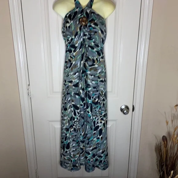 4/$10 item🤑 Isadora Green / Black Sexy Halter Dress Size: MP -perfect for cruise - Picture 1 of 8